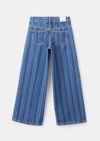 MANGO KIDS Wide leg Jeans 'Lowrisec' in Blue