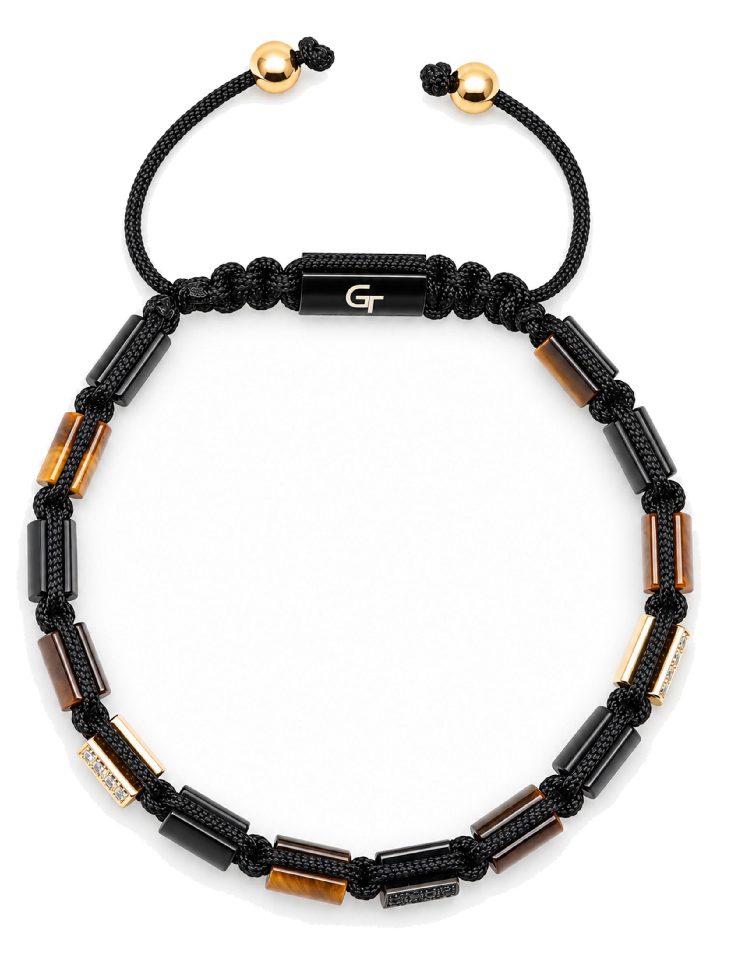 GT Collection Bransoletka 'Flat-Bead' w kolorze brązowy