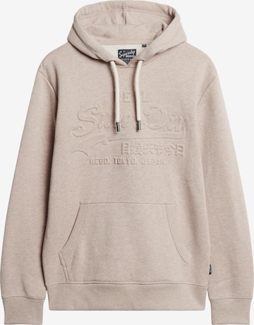 Sweat-shirt Superdry en beige : devant