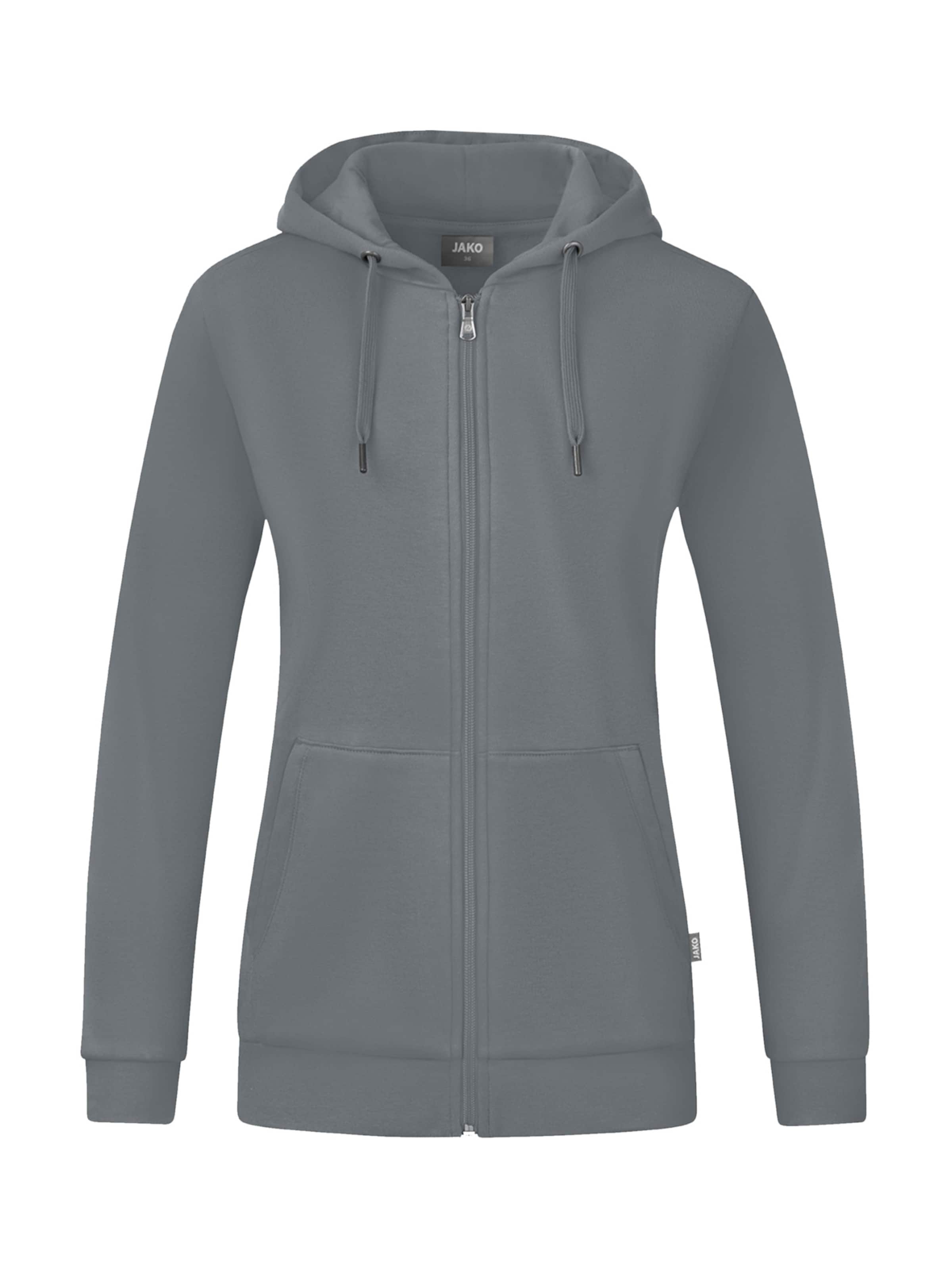 JAKO Sportsweatjacke in Grau: Vorderseite