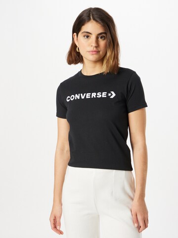 CONVERSE T-Shirt 'WORDMARK' in Schwarz: predná strana