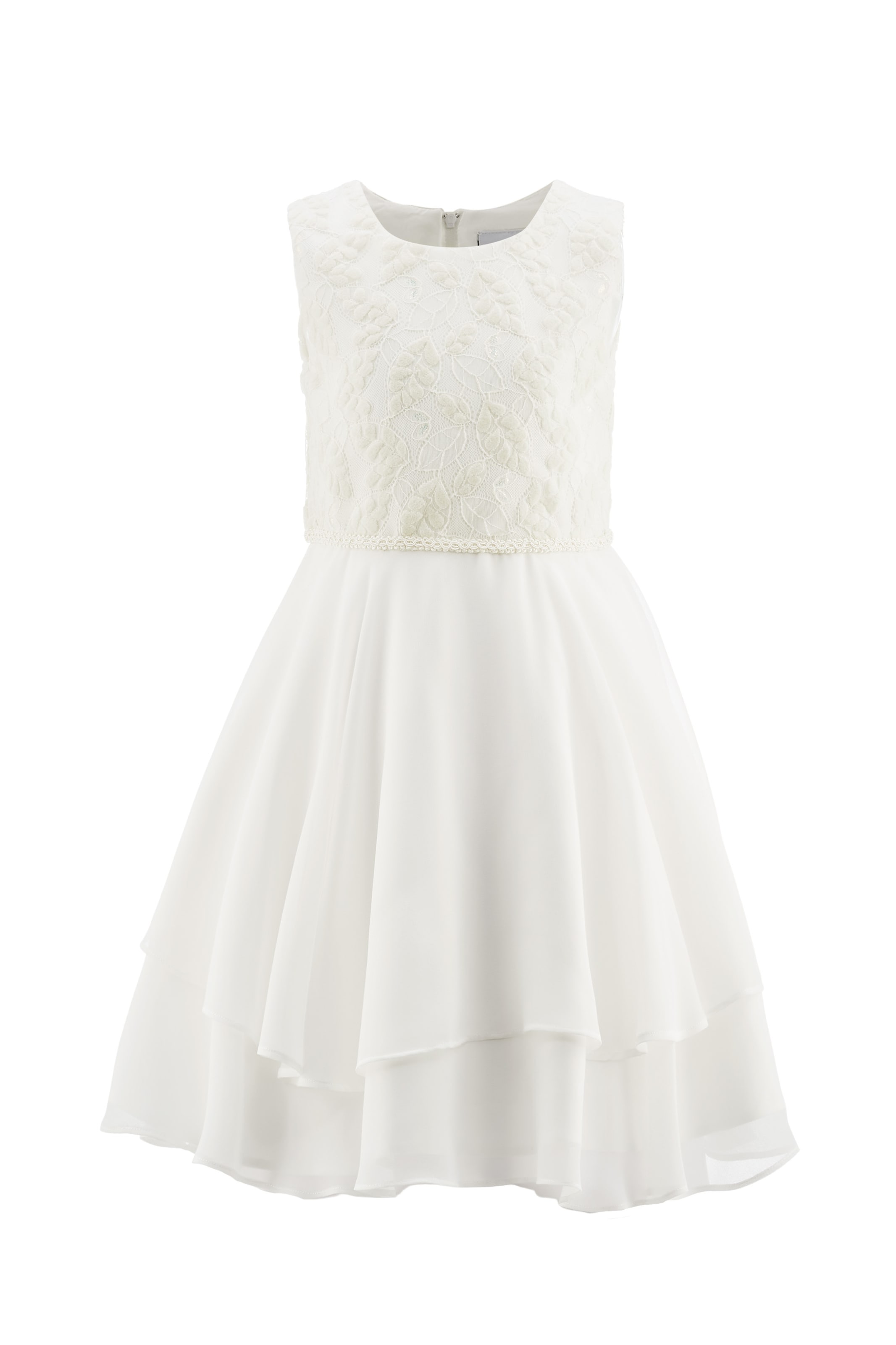 happy girls Klänning i vit: framsida