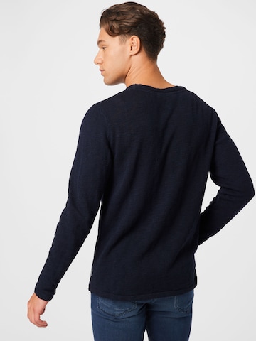 !Solid Pullover in Blau