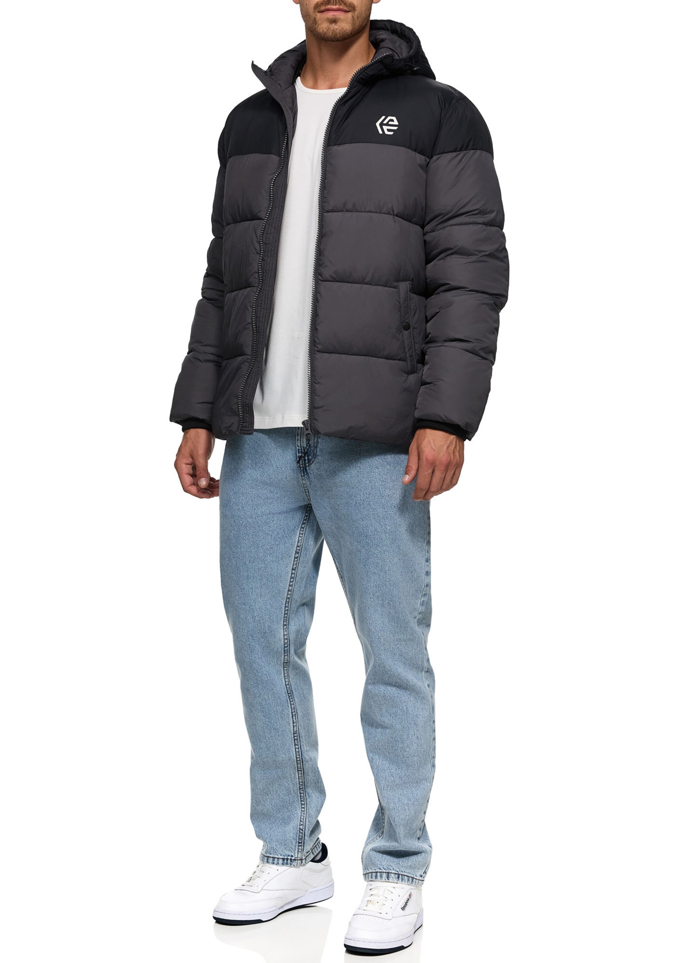 INDICODE JEANS Winter Jacket in Grey
