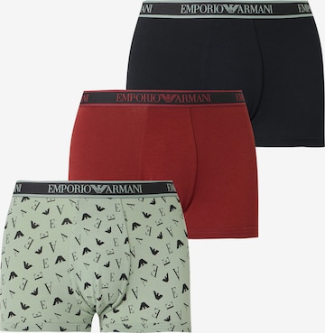 Emporio Armani - Calzoncillo boxer en verde: frente