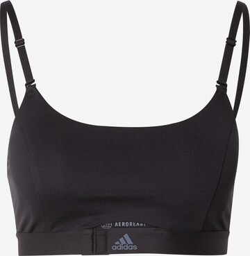 ADIDAS SPORTSWEAR Бюстие Спортен сутиен 'Aeroimpact Luxe Light-Support' в черно: отпред