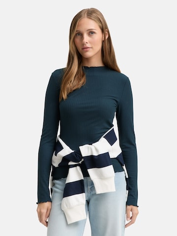 TOM TAILOR DENIM Shirt in Groen: voorkant