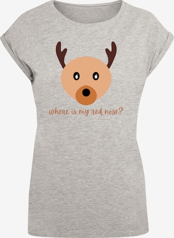T-shirt 'Red Nose ' F4NT4STIC en gris : devant
