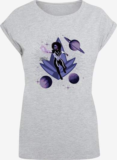 ABSOLUTE CULT T-shirt 'The Marvels - Photo Pose' en gris chiné / violet / bleu violet / noir, Vue avec produit