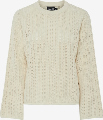 PIECES Pullover 'PCNUKA' in Beige: Vorderseite