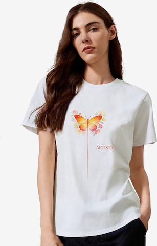 T-shirt GORHEY en blanc : devant