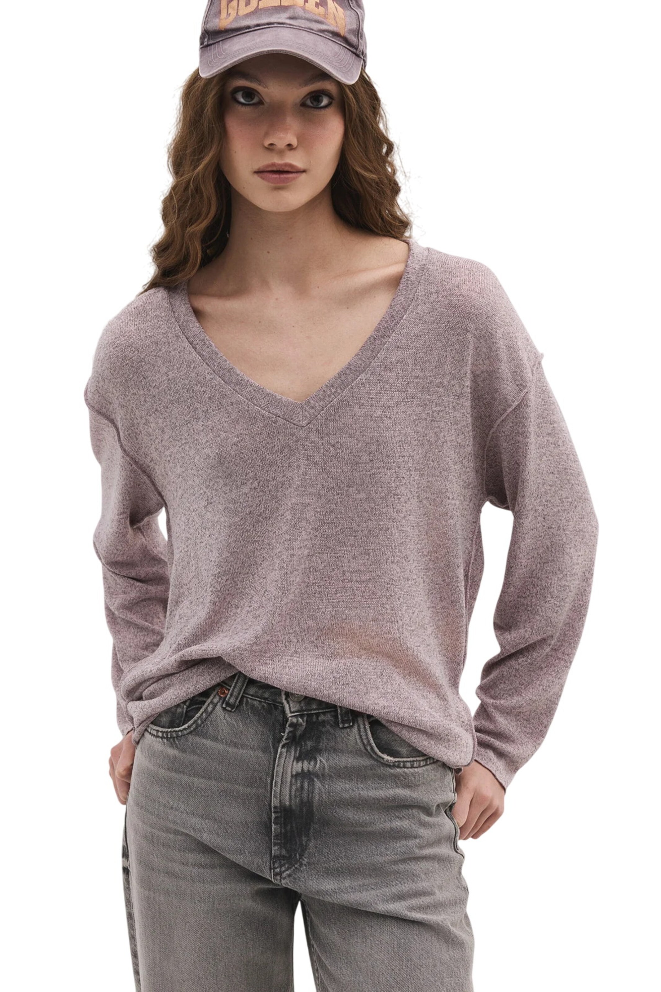 No Matter What Oversized trui in Roze: voorkant