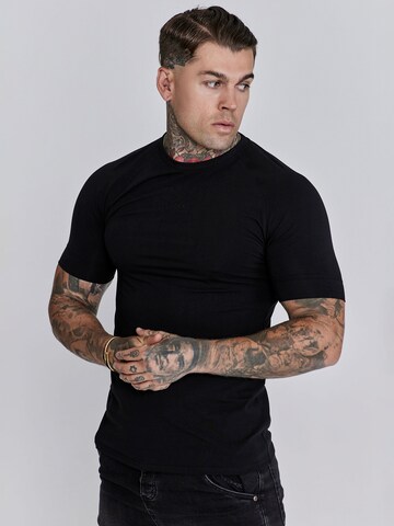 SikSilk Shirt in Black: front
