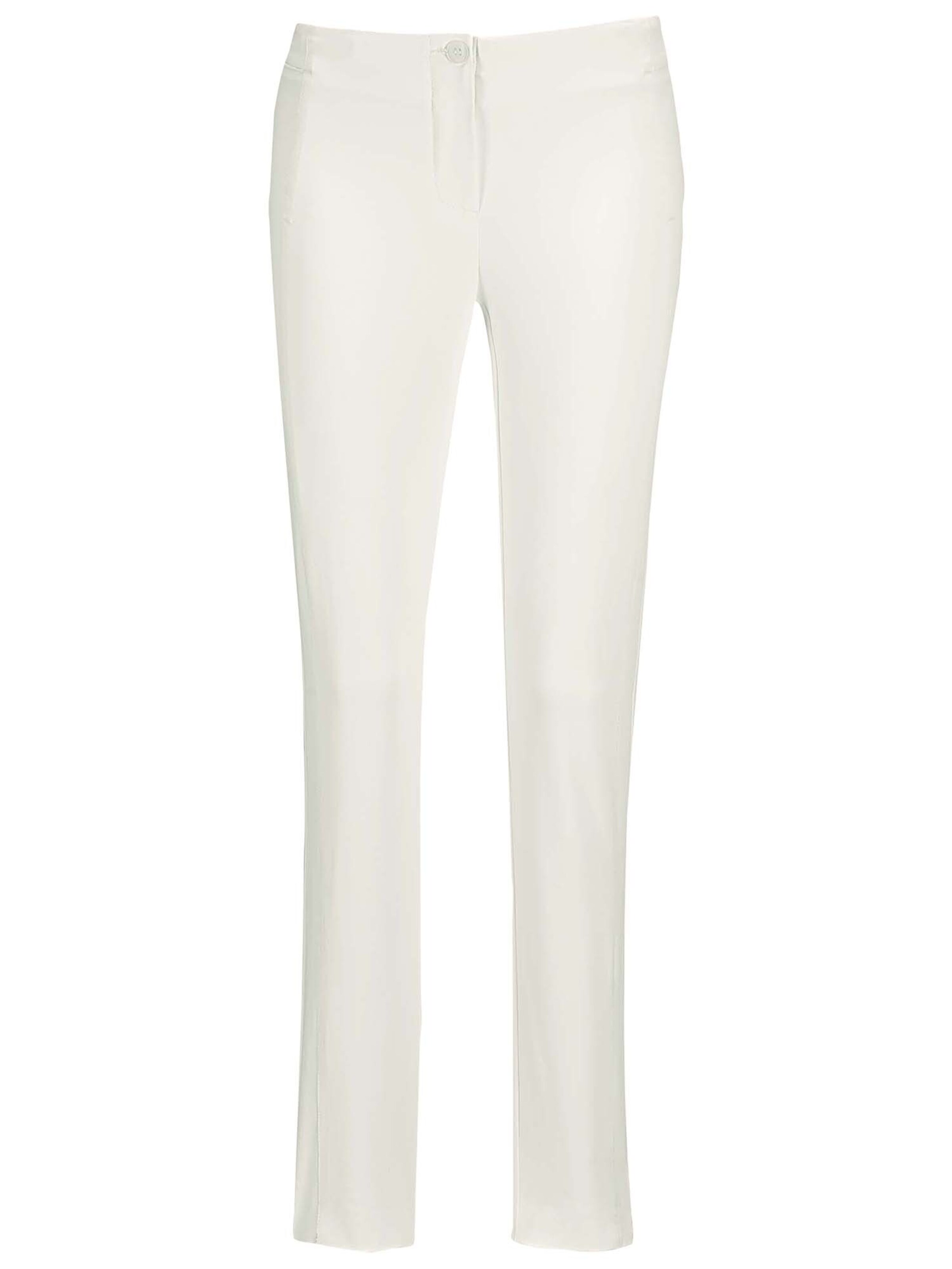 MADELEINE Slimfit Broek in Wit: voorkant