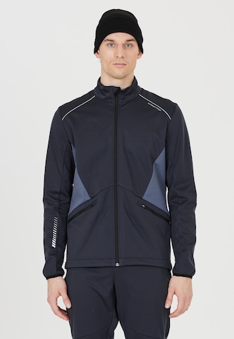 ENDURANCE Athletic Jacket 'Leander' in Blue: front