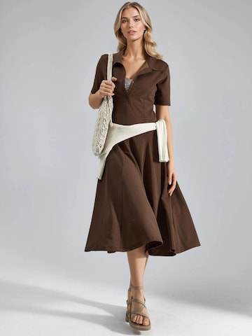 Busem Dress 'Midi' in Brown