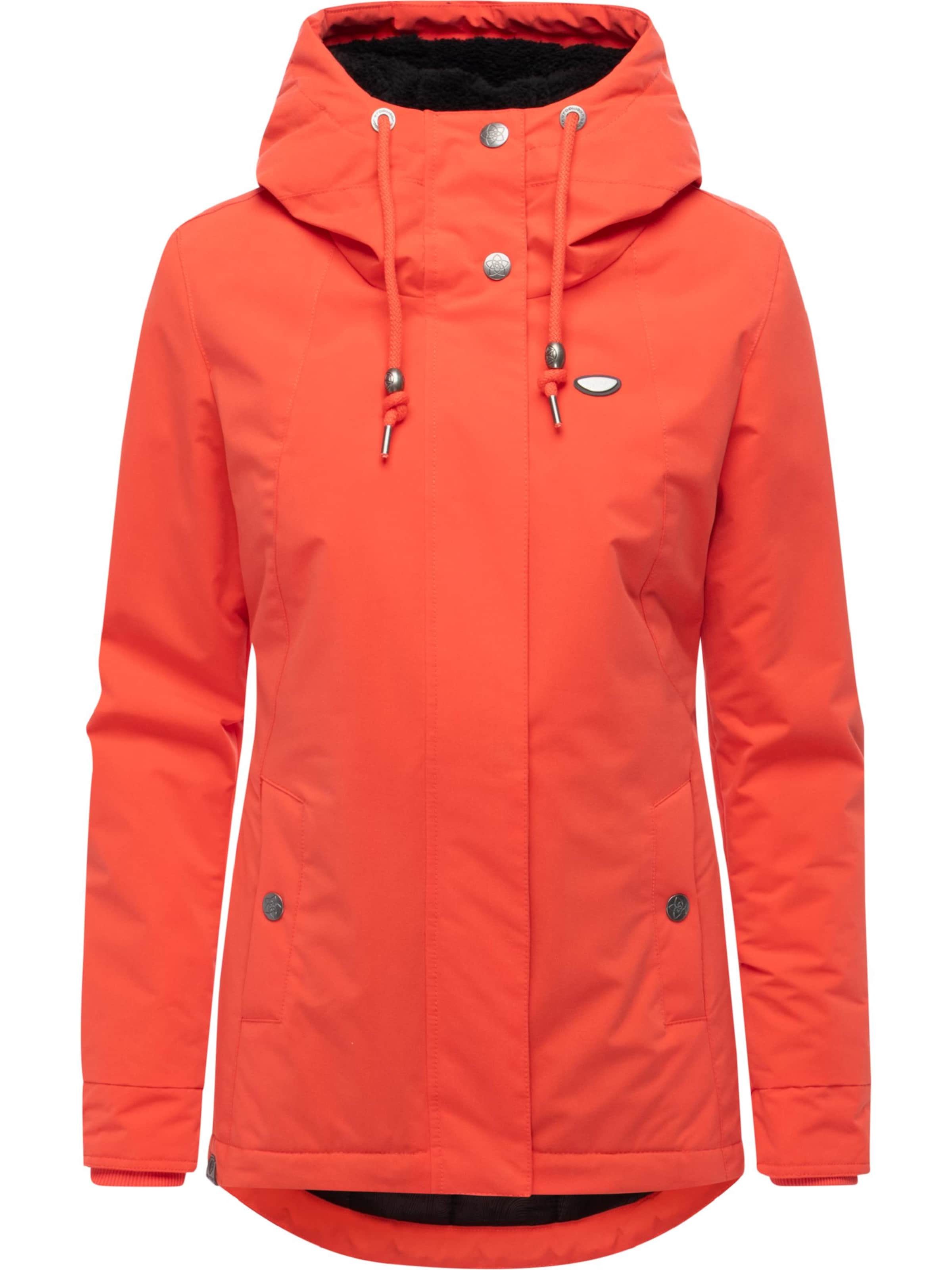 Ragwear Toiminnallinen takki 'Alvena' värissä punainen: etupuoli