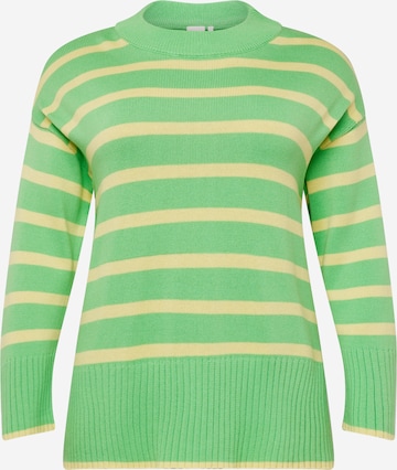 ONLY Carmakoma Sweater 'HELLA' in Green: front