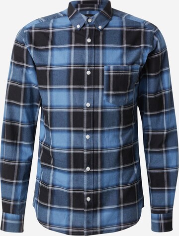 Only & Sons Regular fit Button Up Shirt 'ALVARO' in Blue: front