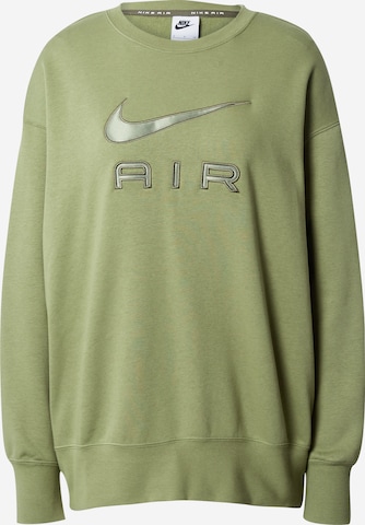 Nike SportswearSweater majica 'Air' - zelena boja: prednji dio