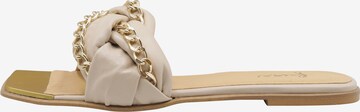 faina Mules in Beige: front