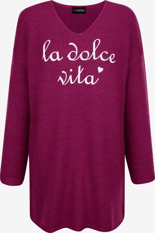 MIAMODA Sweater in Purple: front