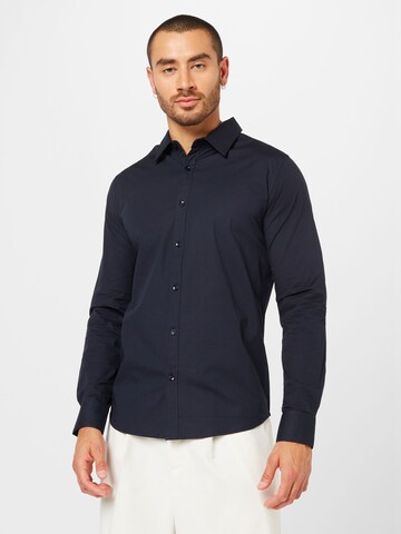 MEXX Regular fit Button Up Shirt 'BOB' in Blue: front