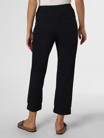 Marie Lund Loose fit Pleat-Front Pants in Blue
