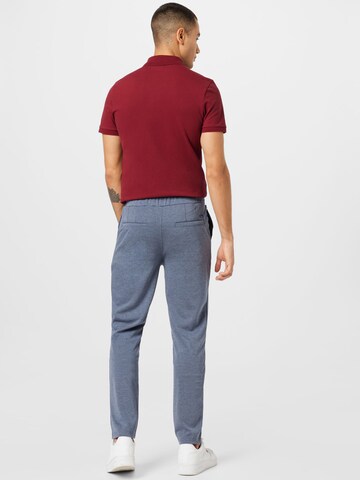 BLEND Tapered Pleated Pants in Blue