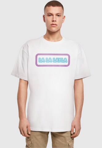 Merchcode Shirt 'La La Layla' in Wit: voorkant
