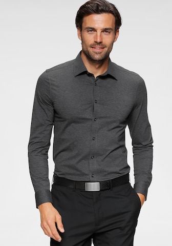 OLYMP Slim fit Business Shirt in Grey