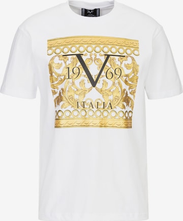 T-Shirt 'Rafael' 19V69 ITALIA en blanc : devant