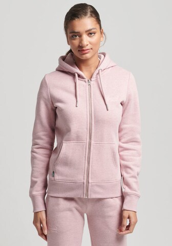 Superdry Sweatjacke in Pink: predná strana