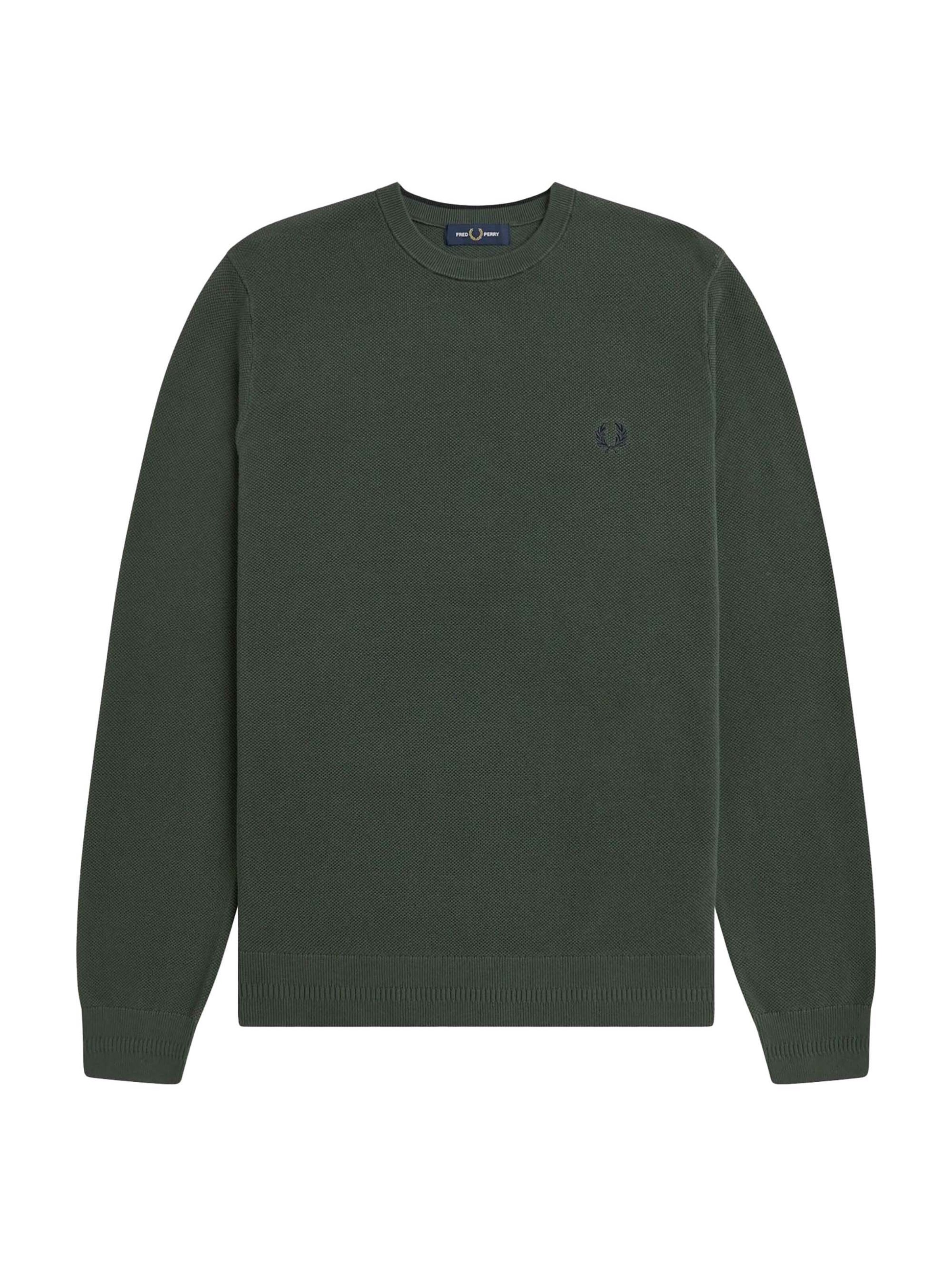 Fred Perry Trui in Groen: voorkant