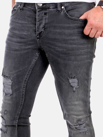 Reslad Slimfit Jeans 'Jeans Destroyed Stretch Denim' in Schwarz