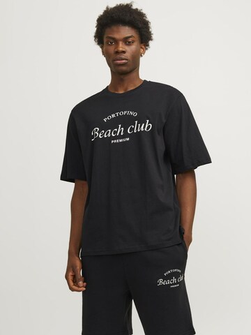 JACK & JONES Koszulka 'Ocean Club' w kolorze czarny: przód