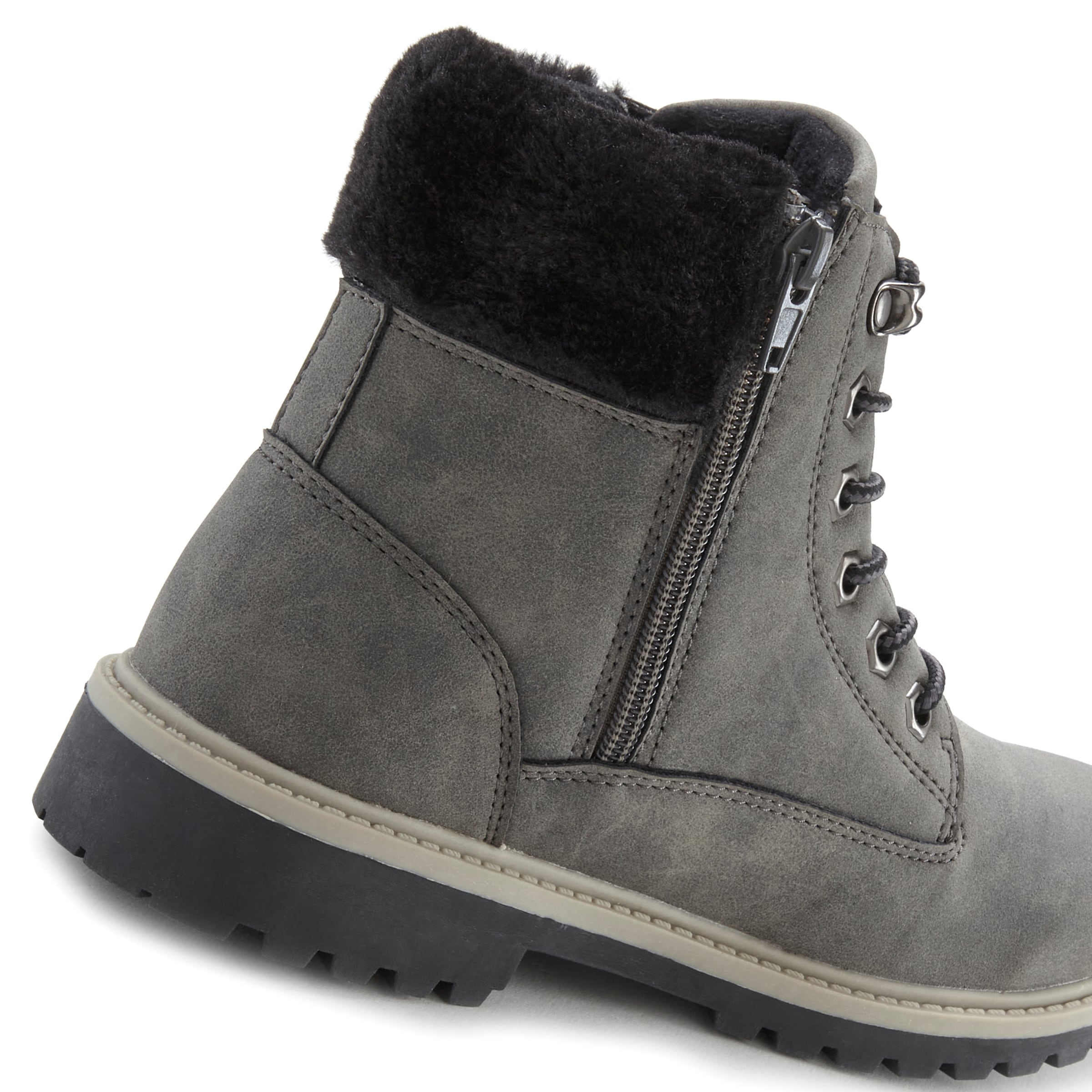 LASCANA Lace-up bootie in Grey