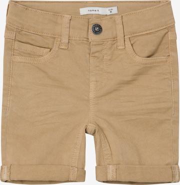 NAME IT Slimfit Housut 'SILAS ISAK' värissä beige: edessä