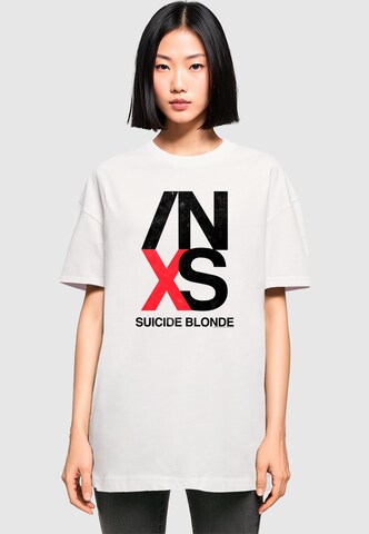 Merchcode T-Shirt 'INXS - X Tour' in Weiß: Vorderseite