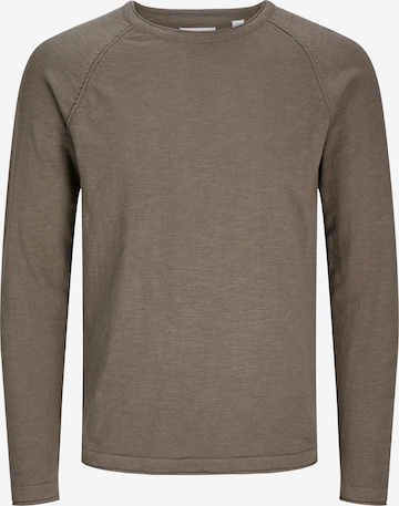 Jack & Jones Plus Πουλόβερ 'JJBREEZE' σε καφέ: μπροστά