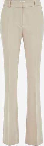 smėlio WE Fashion Kliošinis Kelnės su kantu: priekis