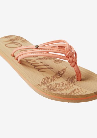 O'NEILL T-Bar Sandals 'Ditsy' in Orange