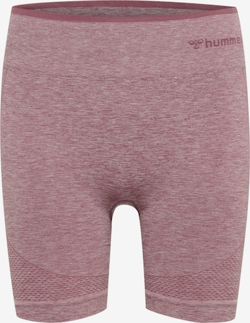 Hummel Skinny Workout Pants in Pink: front