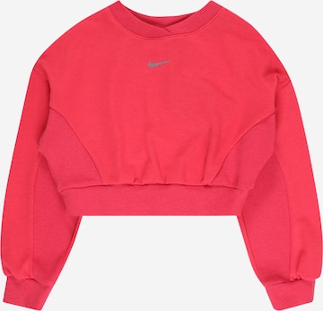 NIKE Sports sweatshirt in Pink: front