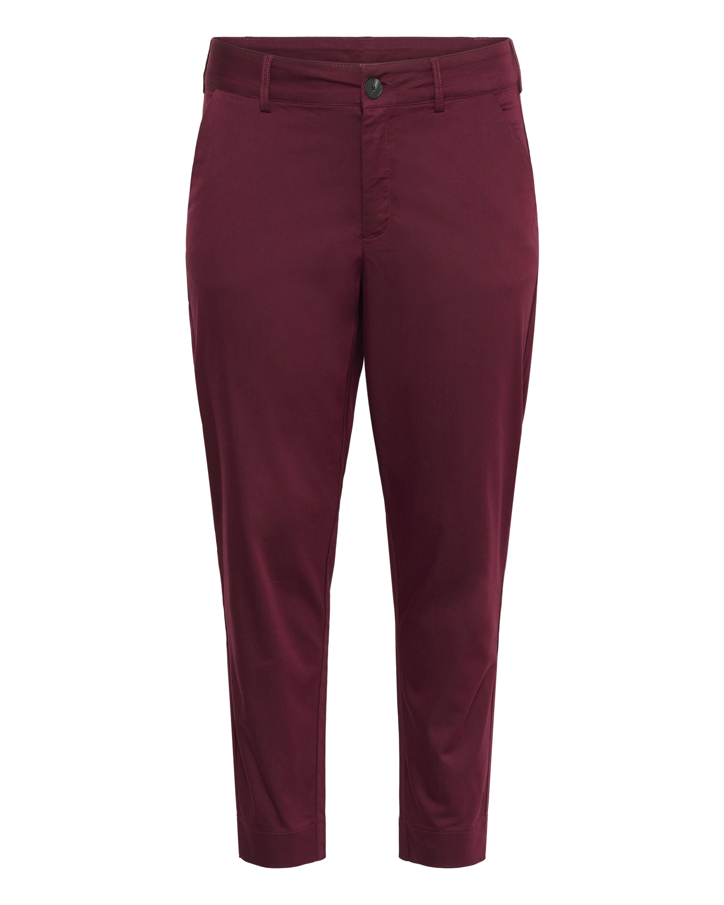 KAFFE CURVE Slimfit Lærredsbukser 'Leana' i rød: forside