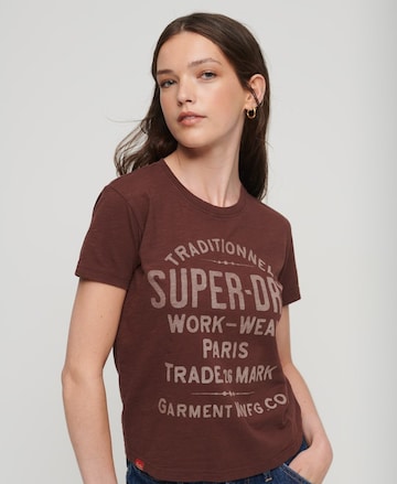 T-shirt 'Archive' Superdry en rouge : devant