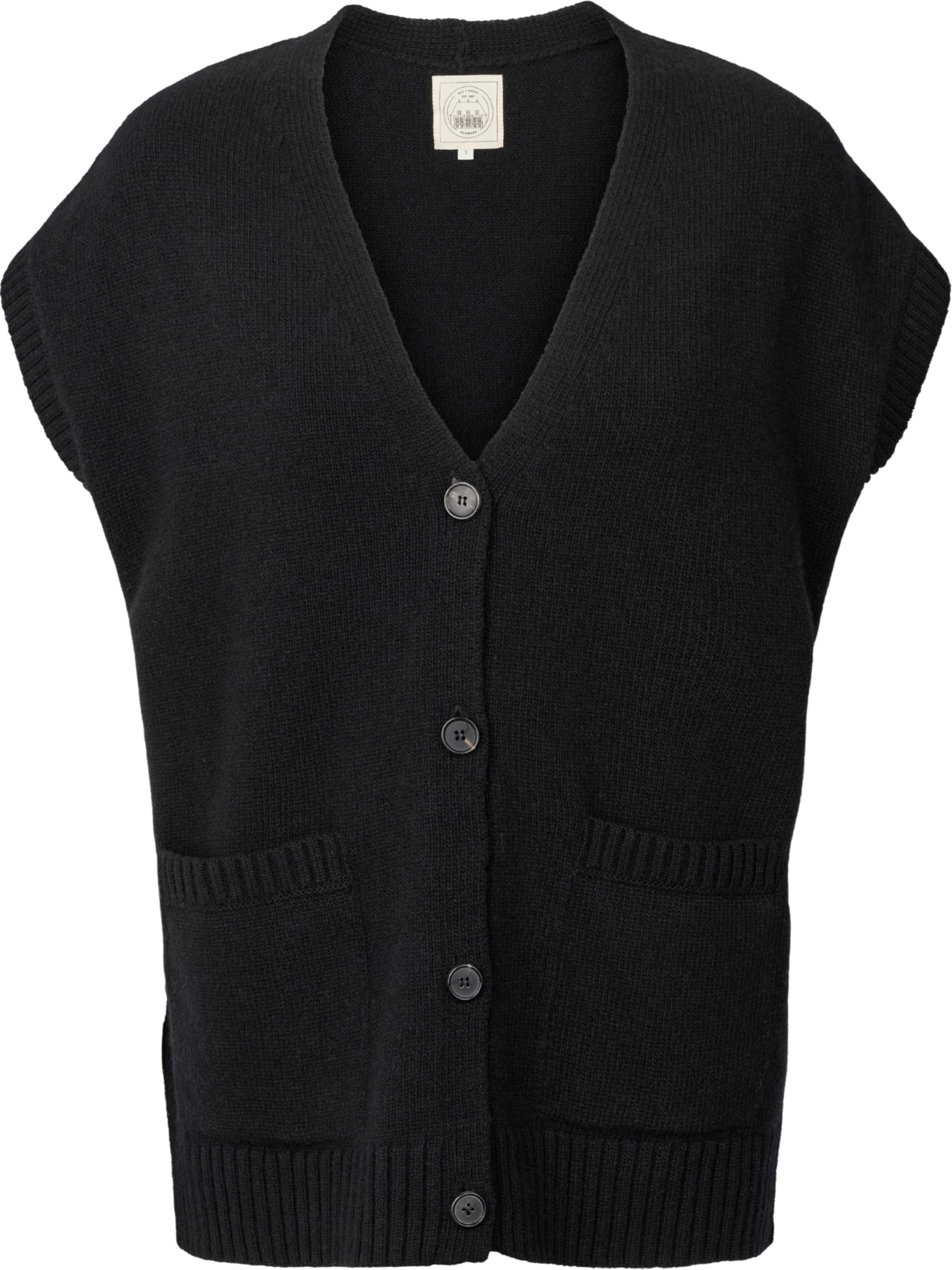 Gai+Lisva Vest 'Thea' i sort: forside