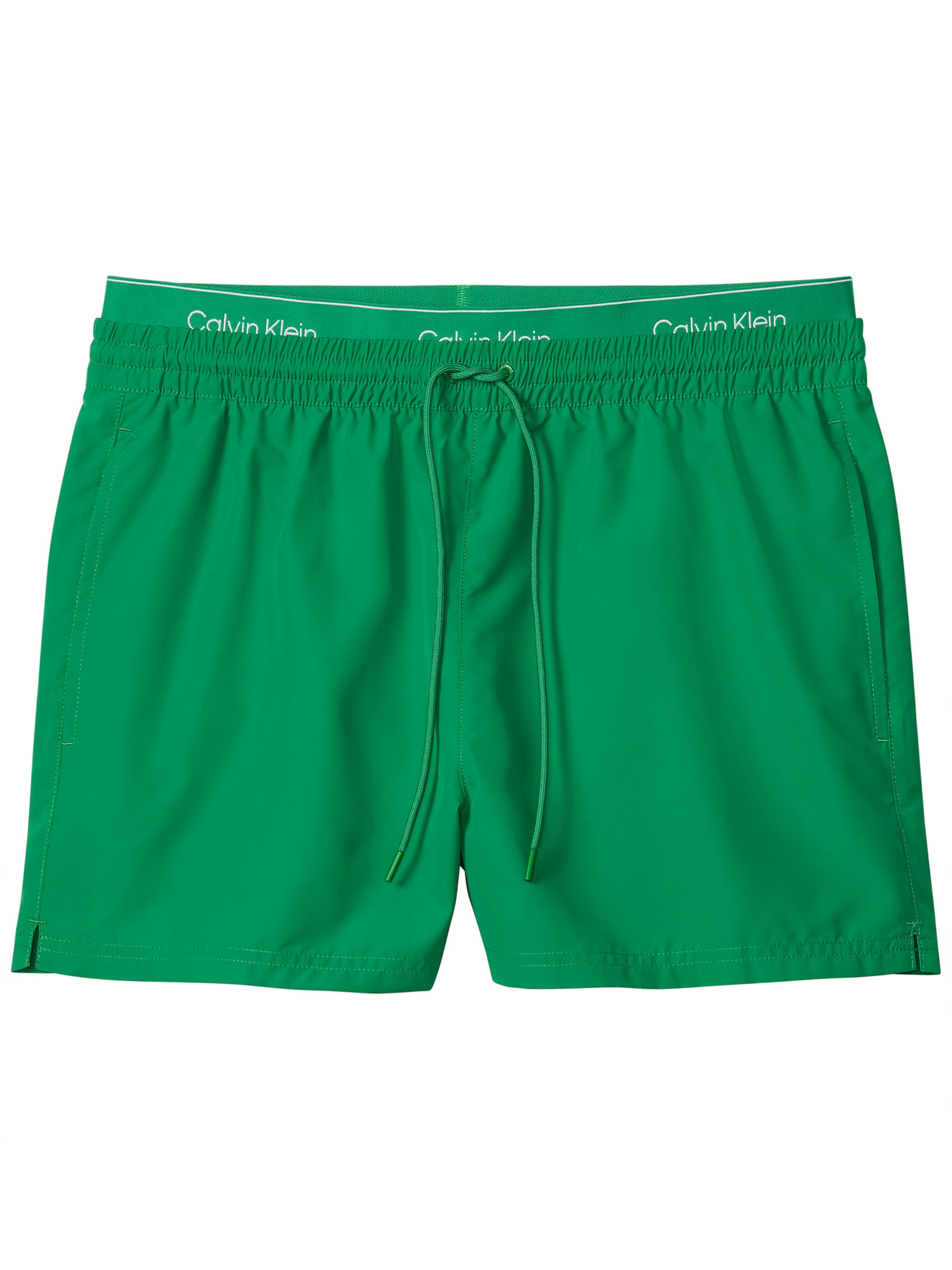 Calvin Klein Swimwear Regular Zwemshorts in Groen: voorkant