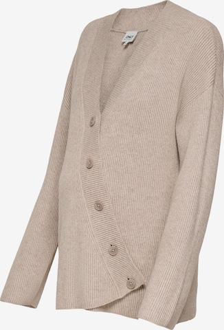 Cardigan 'OLMKATIA' Only Maternity en marron : devant