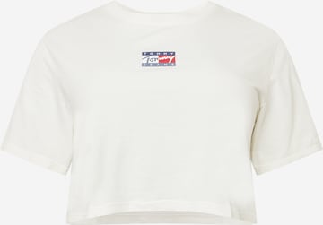 Tommy Jeans Curve - Camisa em branco: frente